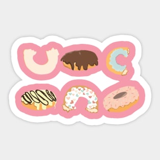 Donut Party Sticker